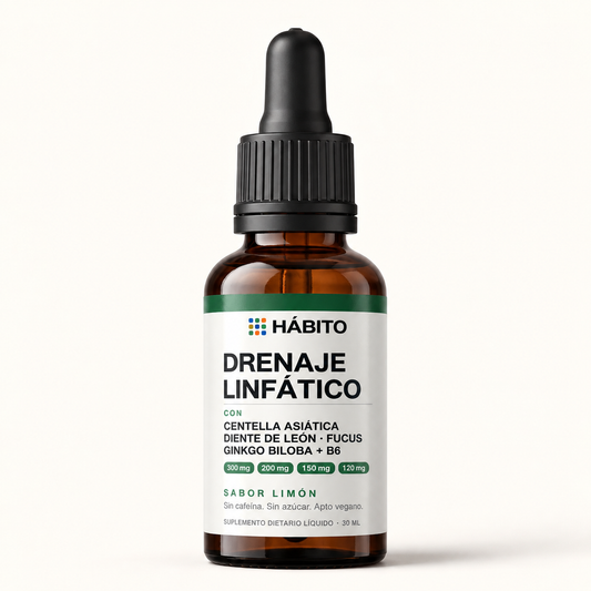 Drenaje Linfatico | Reduce la hinchazón de rostro, abdomen y piernas | 30 ml | HÁBITO
