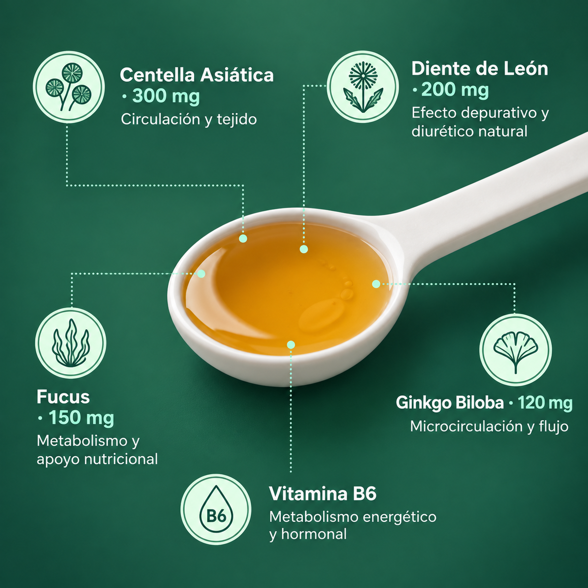 Drenaje Linfatico | Reduce la hinchazón de rostro, abdomen y piernas | 30 ml | HÁBITO