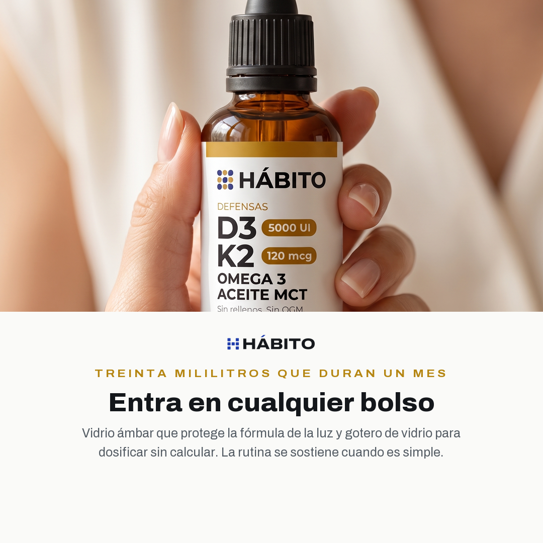 El frasco de 30 ml en la mano, entra en cualquier bolso
